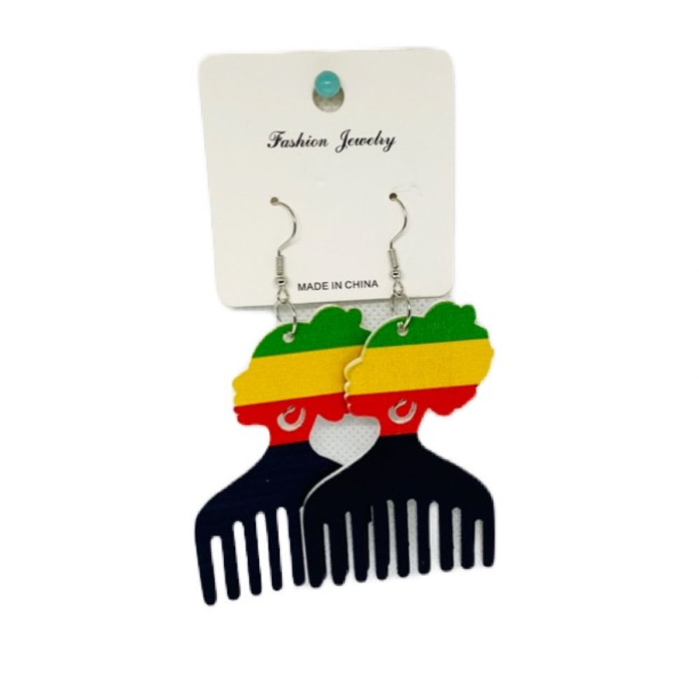 Afro Pick Earrings
